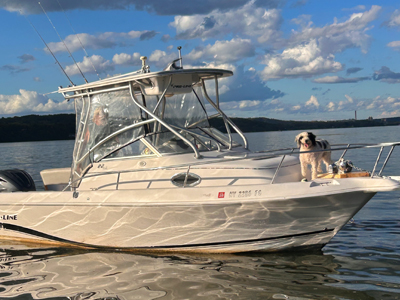 Striper Charter Boat on the Hudson River: Manatee